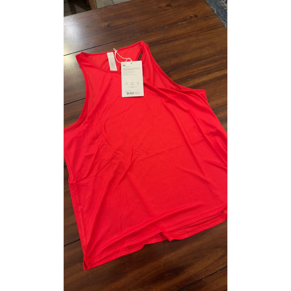 LSKD Pace Running Tank Scarlet Red Women's L, NEW, NWT‎ Reflective Top